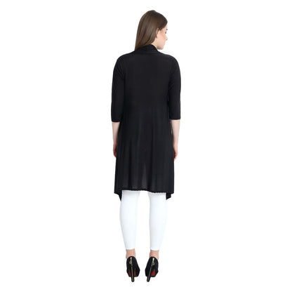 Stylish Black Longline Shrug