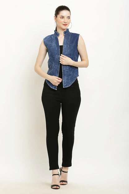 Denim Blazer for Women Girls Summer wea