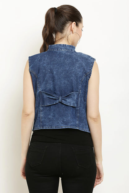 Denim Blazer for Women Girls Summer wea
