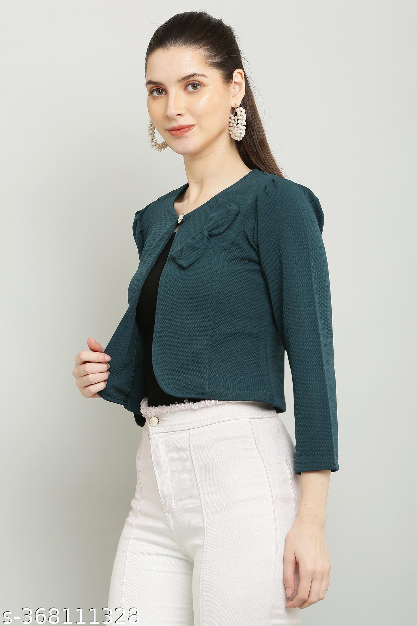 Cropped Shrug Style Jacket Tops