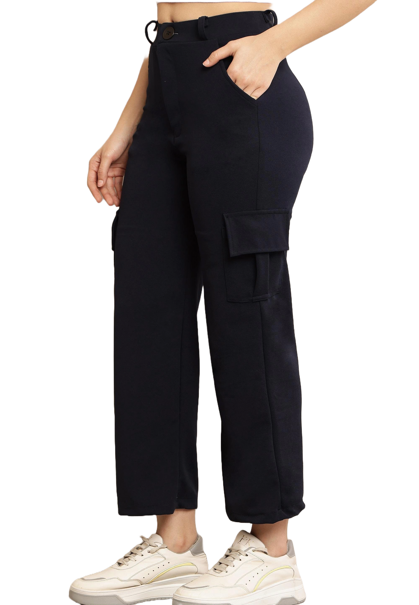 BB Collection Women's High-Rise Multi Color Cargo Pants Comfy & Stylish Utility Wear Size 26 to 32