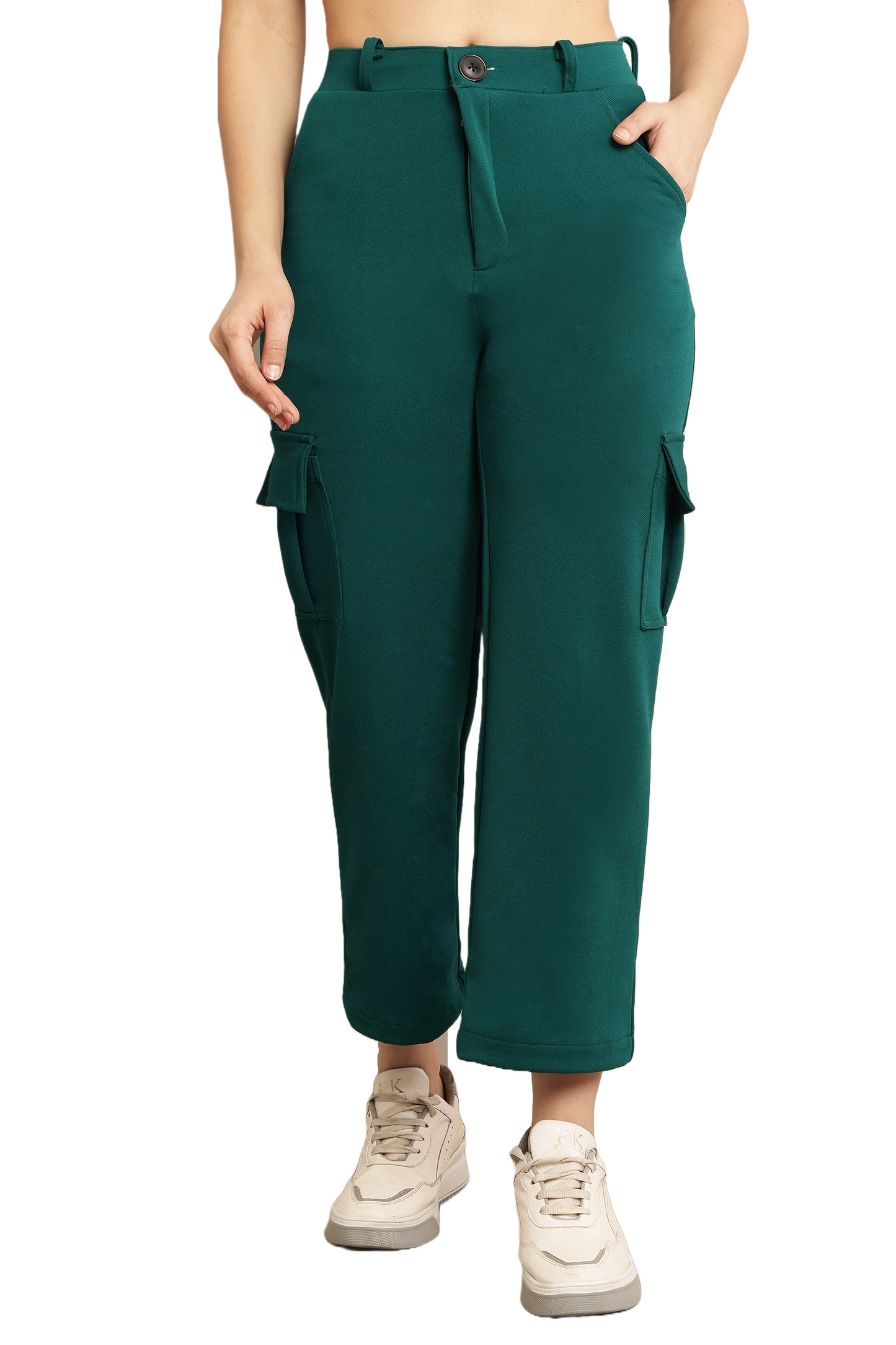 BB Collection Women's High-Rise Multi Color Cargo Pants Comfy & Stylish Utility Wear Size 26 to 32
