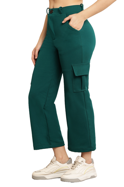 BB Collection Women's High-Rise Multi Color Cargo Pants Comfy & Stylish Utility Wear Size 26 to 32