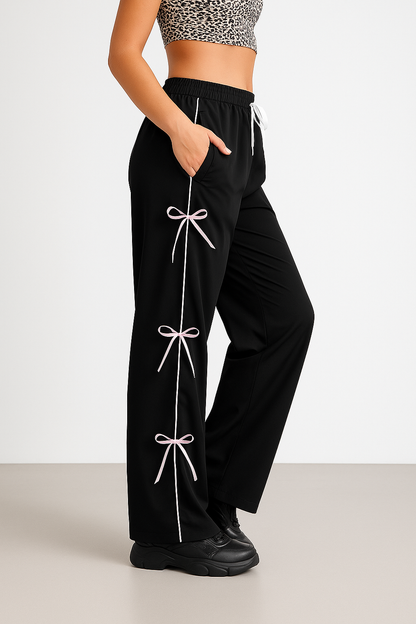 Women's NS Trousers Pocket Ribin Elastic Drawstring Waist