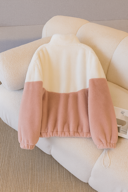 BB Collection Cozy Two-Tone Fleece Jacket