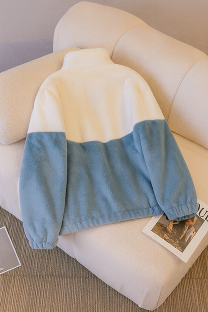 BB Collection Cozy Two-Tone Fleece Jacket