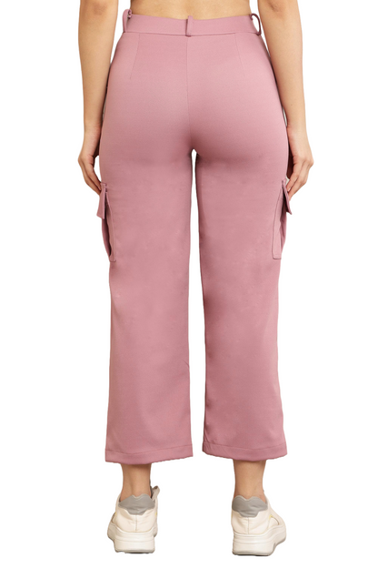 BB Collection Women's High-Rise Multi Color Cargo Pants Comfy & Stylish Utility Wear Size 26 to 32