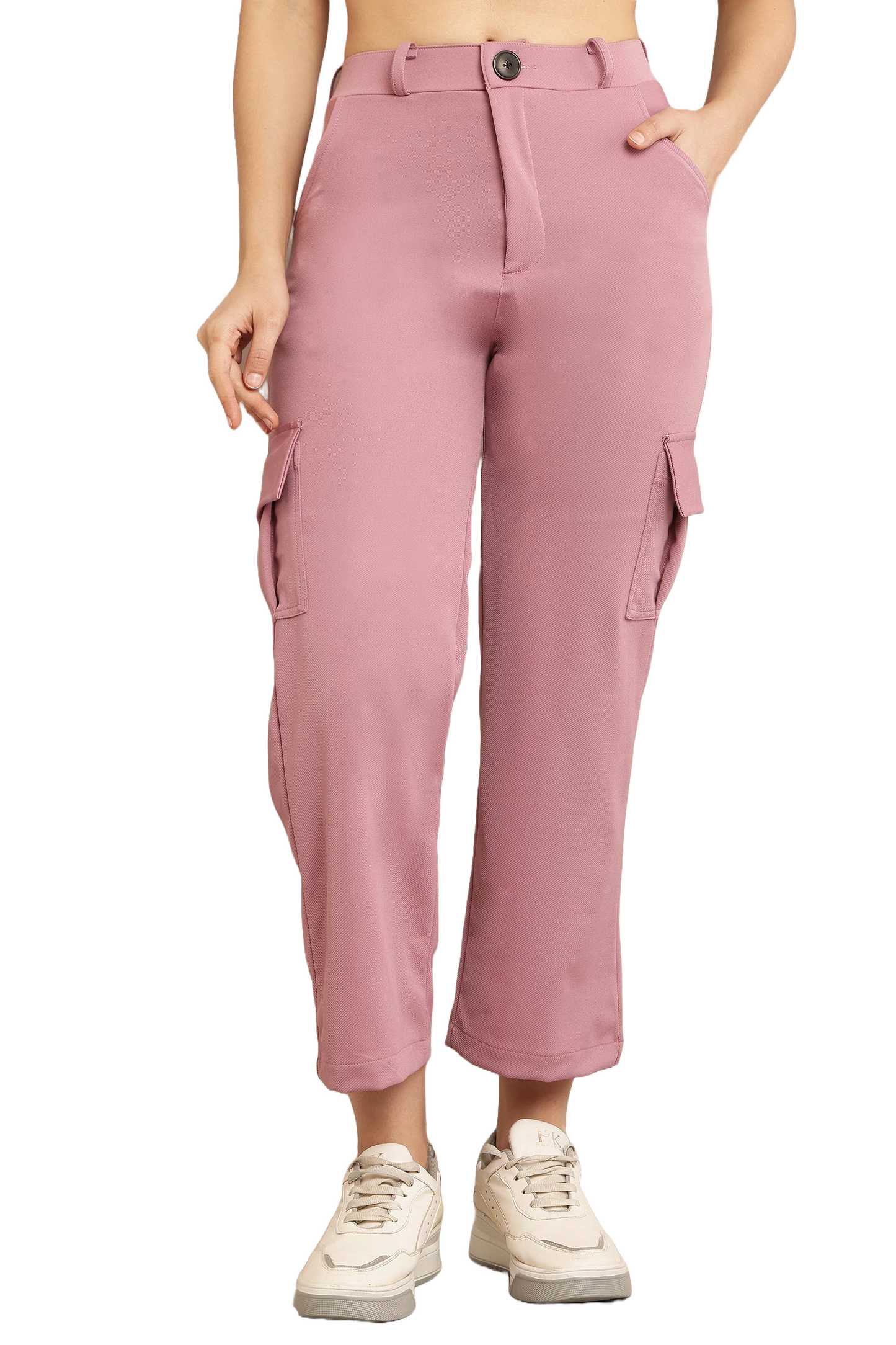 BB Collection Women's High-Rise Multi Color Cargo Pants Comfy & Stylish Utility Wear Size 26 to 32