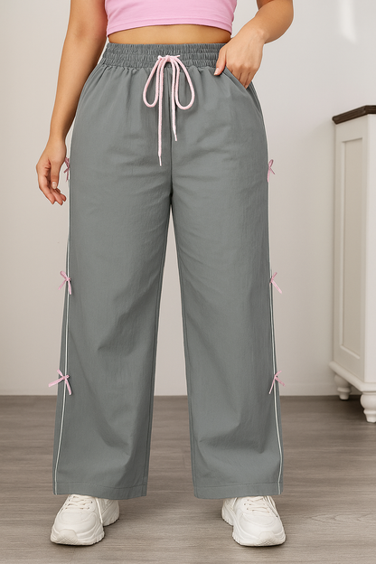Women's NS Trousers Pocket Ribin Elastic Drawstring Waist