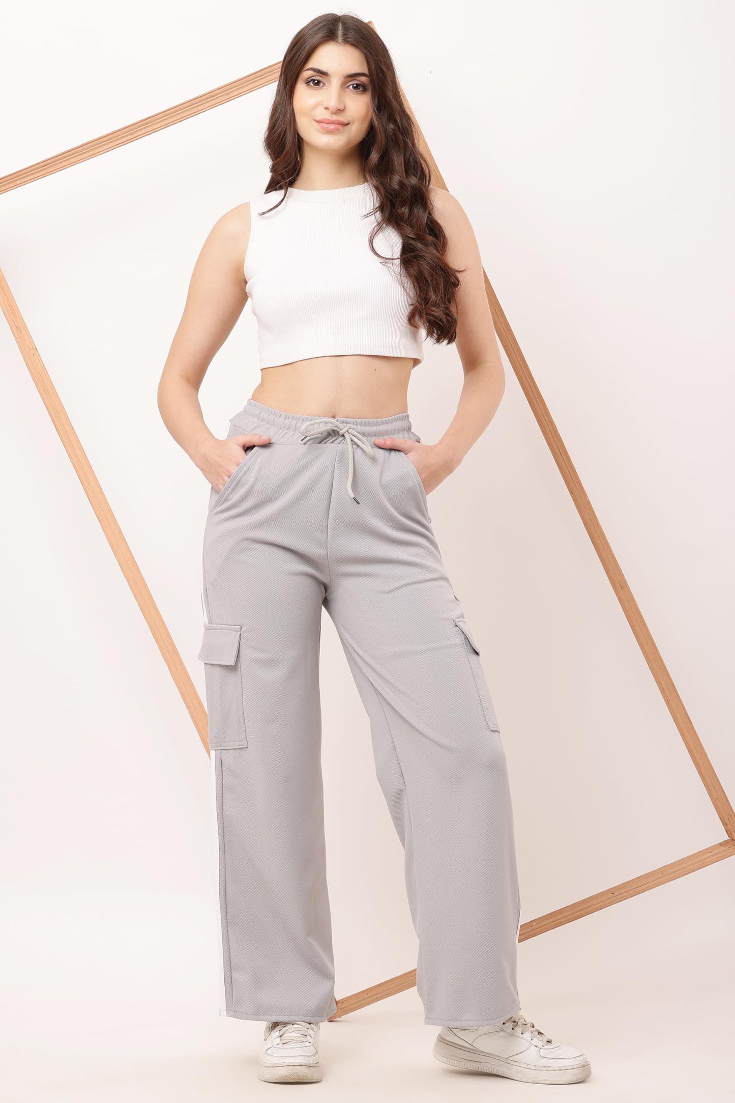 Cargo Pants With White Stripes