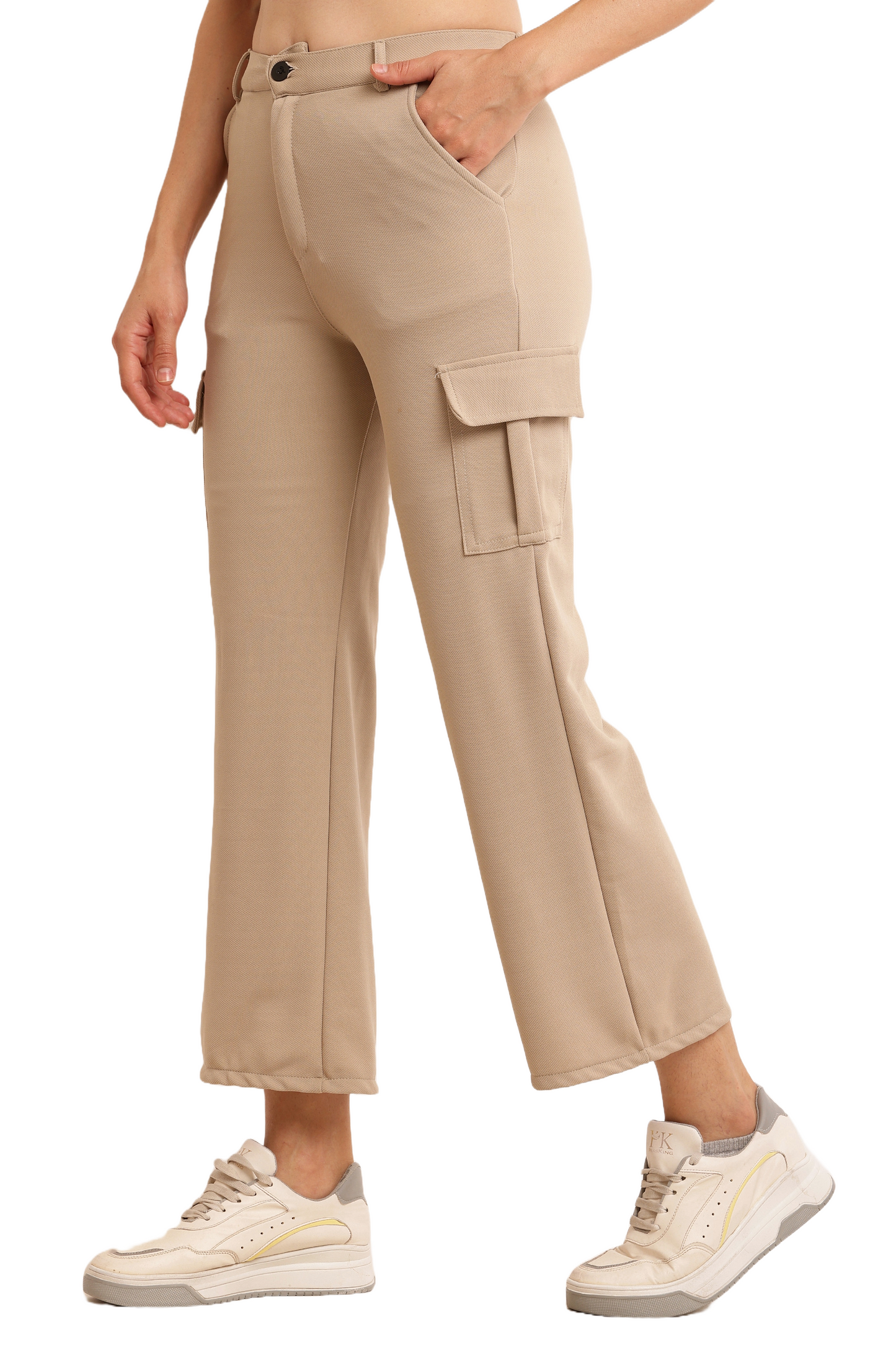 BB Collection Women's High-Rise Multi Color Cargo Pants Comfy & Stylish Utility Wear Size 26 to 32