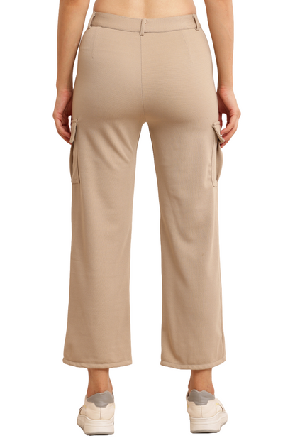 BB Collection Women's High-Rise Multi Color Cargo Pants Comfy & Stylish Utility Wear Size 26 to 32