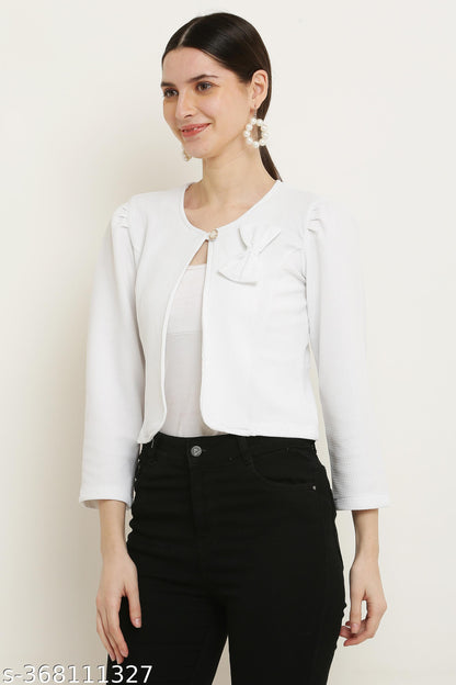 Cropped Shrug Style Jacket Tops