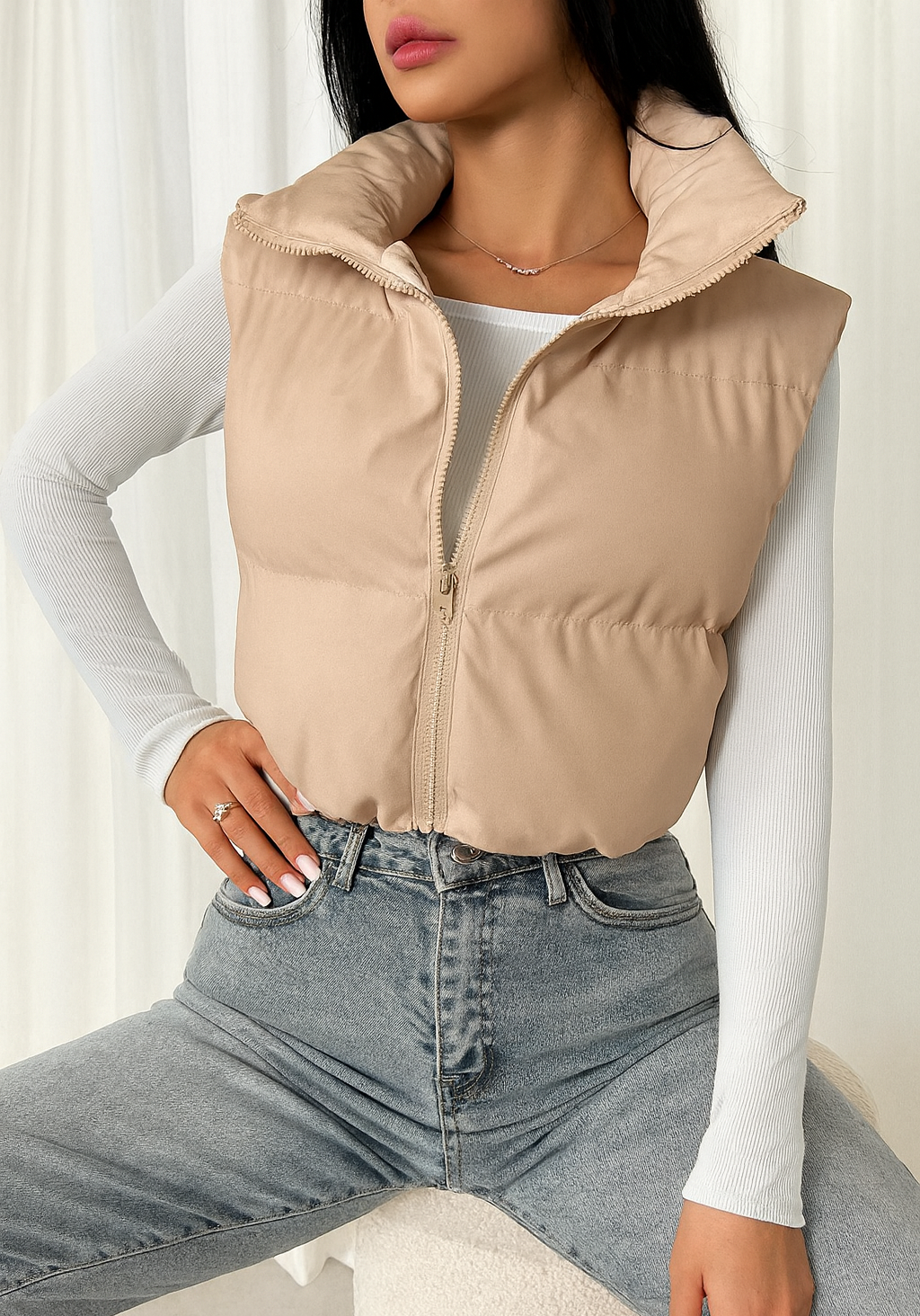 BB Collection Sleeveless Puffer Vest for Women  Lightweight Winter Casual