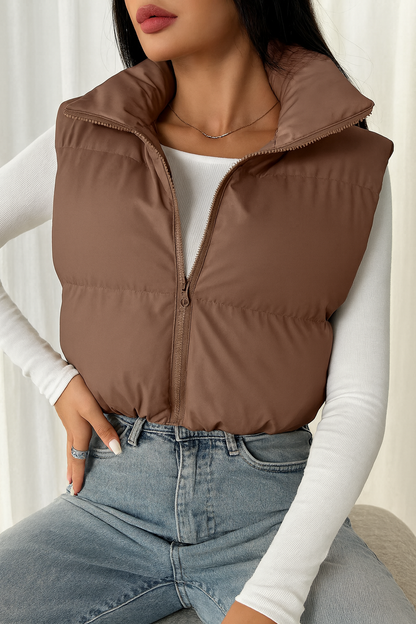 BB Collection Sleeveless Puffer Vest for Women  Lightweight Winter Casual