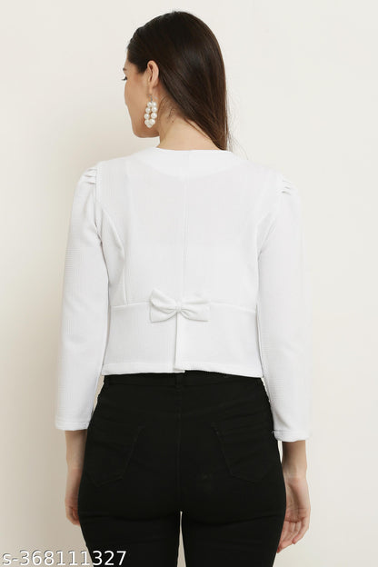 Cropped Shrug Style Jacket Tops