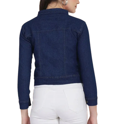 Full Sleeve Solid Women Denim Jacket