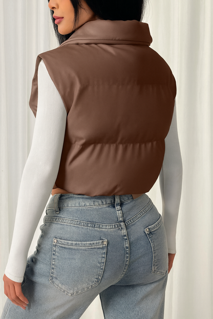 BB Collection Sleeveless Puffer Vest for Women  Lightweight Winter Casual