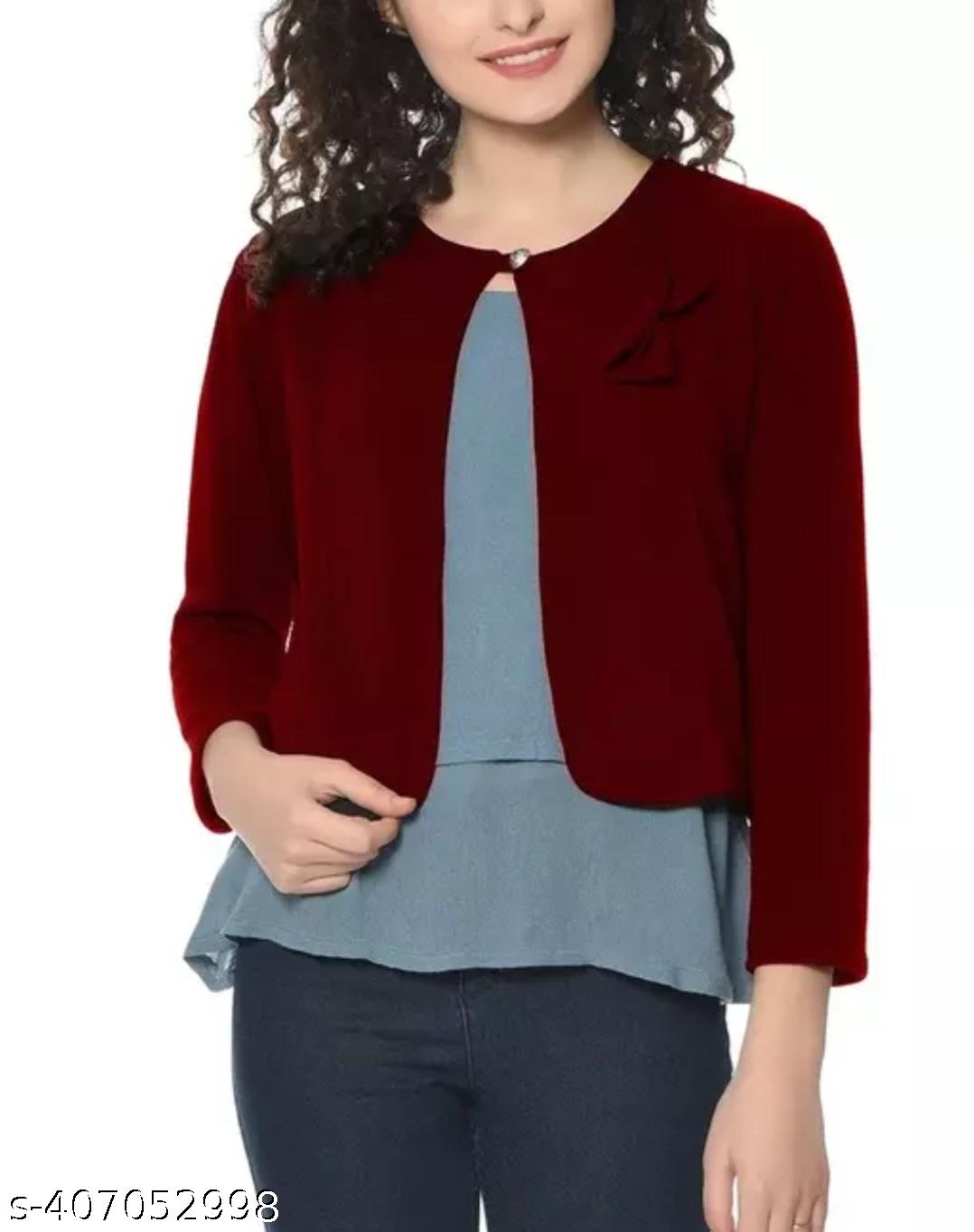 Cropped Shrug Style Jacket Tops
