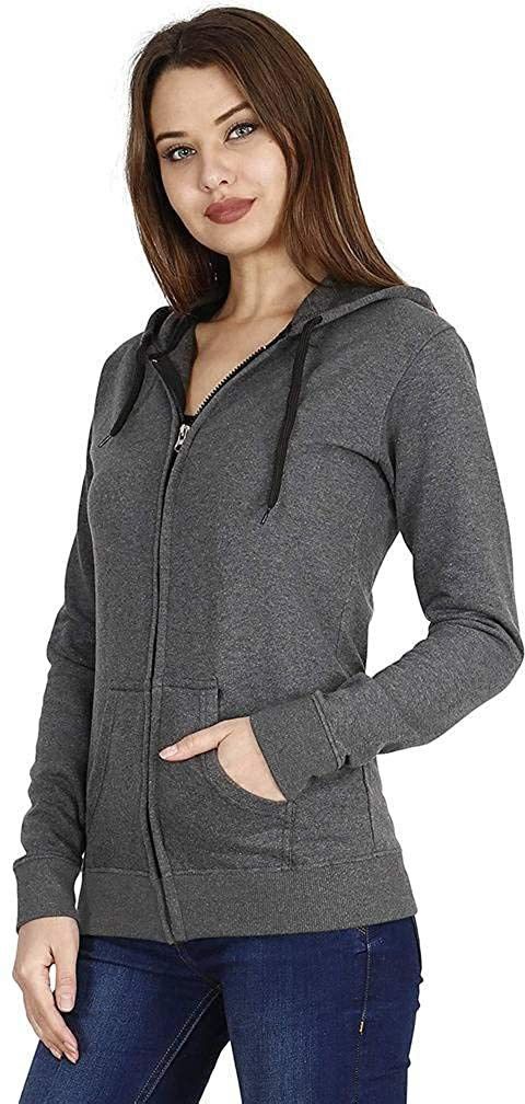 Women Self Design Fleece Jacket