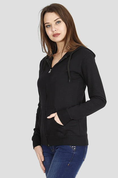 Women Self Design Fleece Jacket