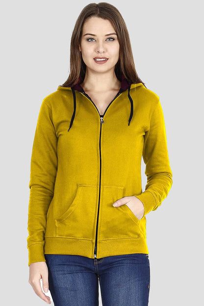 Women Self Design Fleece Jacket