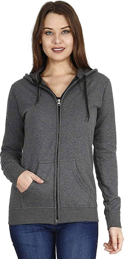 Women Self Design Fleece Jacket