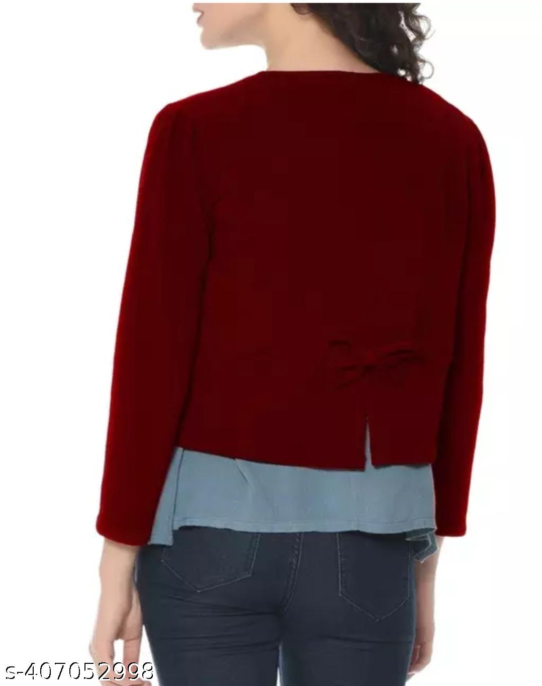 Cropped Shrug Style Jacket Tops