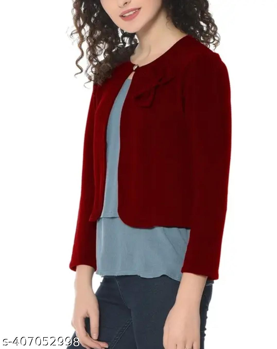 Cropped Shrug Style Jacket Tops