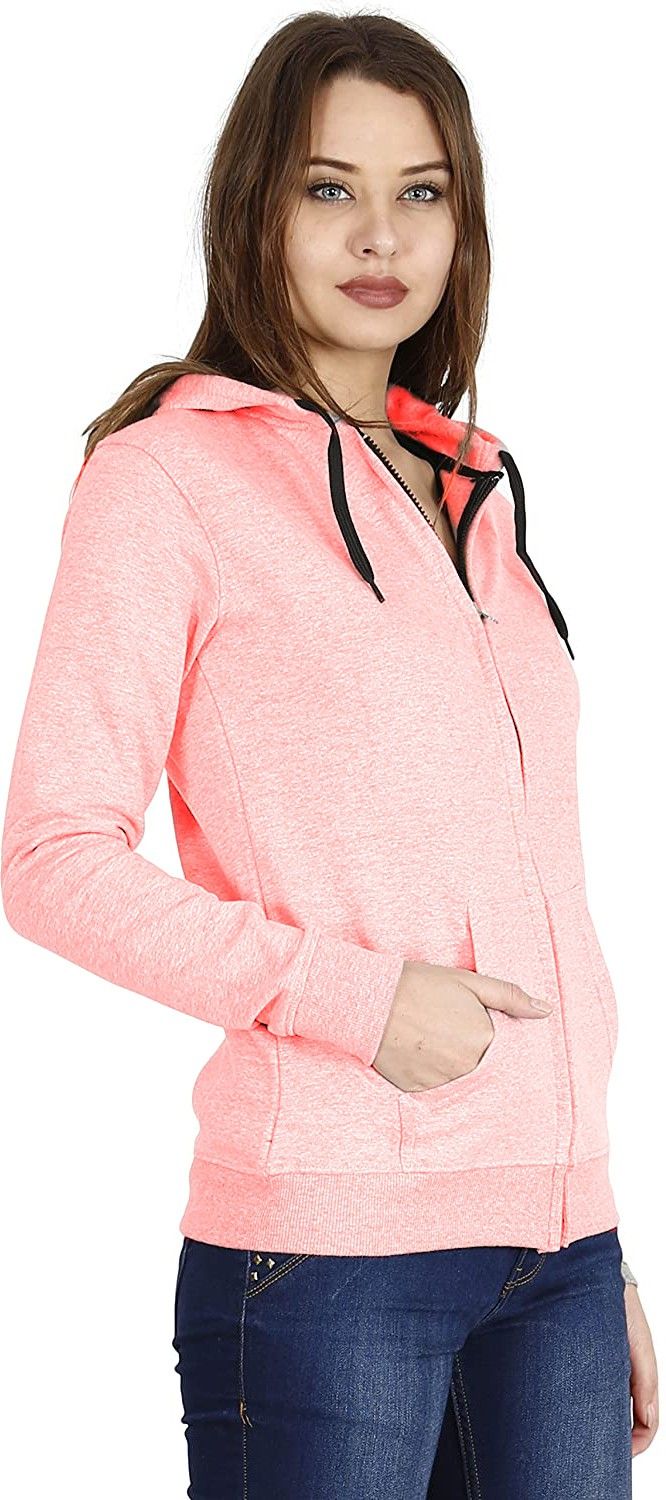 Women Self Design Fleece Jacket